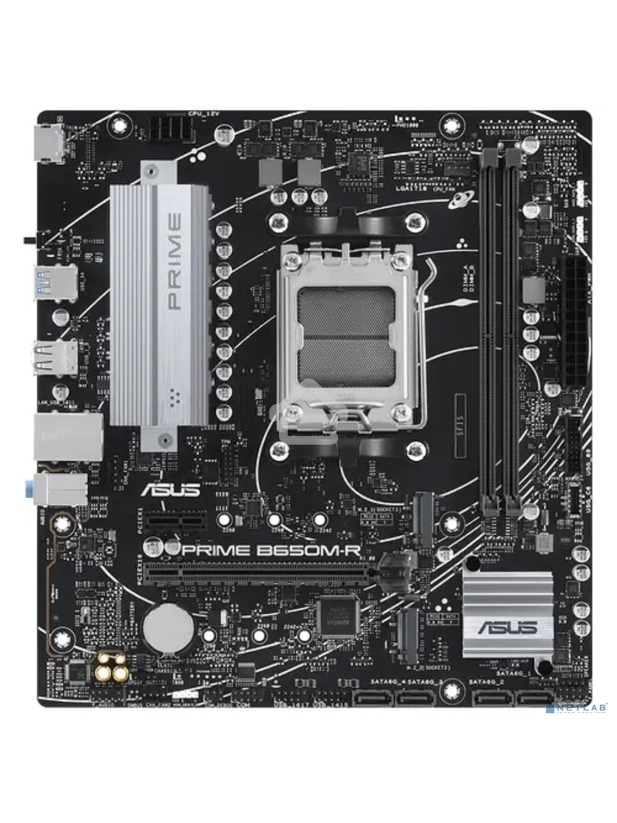 Материнская плата ASUS PRIME B650M-R, Socket AM5, AMD B650, 2xDDR5, 4xSATA, 2xM.2, 1xPCIe 4.0 x16, 1xPCIe x1, 1xHDMI, 1x 2.5Gb LAN, 2xUSB-A 3.2 Gen 1, 4xUSB-A 2.0, 3x3.5 мм, 7.1, mATX
