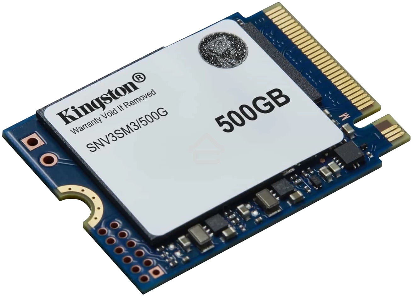 Накопитель SSD Kingston NV3, 500Gb, M.2(22x30мм), NVMe, PCIe 4.0 x4, 3D TLC, R/W 5000/3000Mb/s, TbW 160, DWPD 0.2 (60 мес)