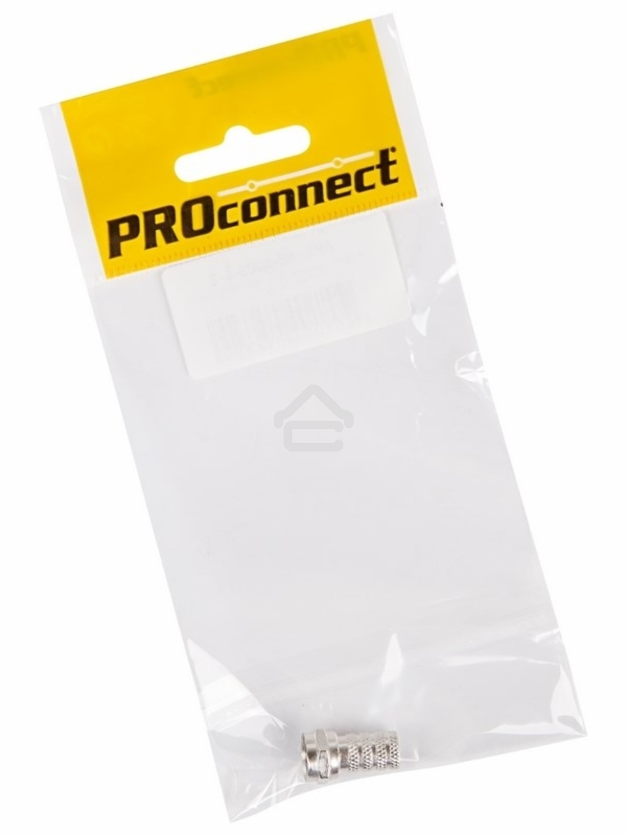 Разъем антенный на кабель, штекер F для кабеля RG-6, (1шт.) (пакет)  PROconnect