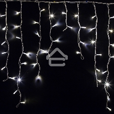 Гирлянда Neon-night Айсикл (бахрома) светодиодный, 5,6 х 0,9 м, белый провод каучук, 230 В, диоды белые, 240 LED