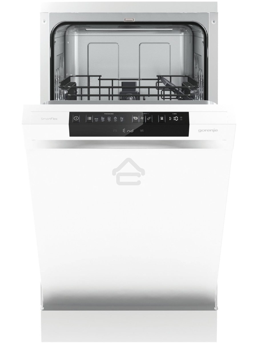 Посудомоечная машина, Gorenje GS531E10W, белая с черным, 44.8 см, 9 компл., 47 дБ, класс A++