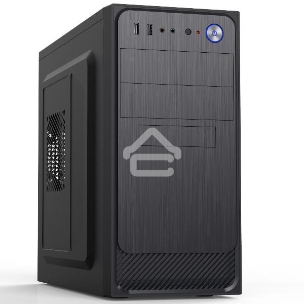 Компьютерный корпус с блоком питания Foxline 450Вт. Сase Forza mATX, 450W, 2xUSB 2.0, Black, w/o FAN, 12 см fan PSU, power cord