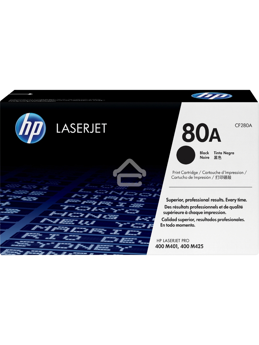Картридж лазерный HP 80A (CF280A) черный для LaserJet Pro 400 M401/M425 2700 стр.
