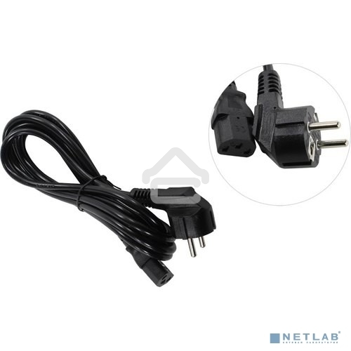 Кабель питания ExeGate Power PC-3P (Евровилка угловая Schuko->С13) VDE-250V-3*1.0-CU, 10A, 3м