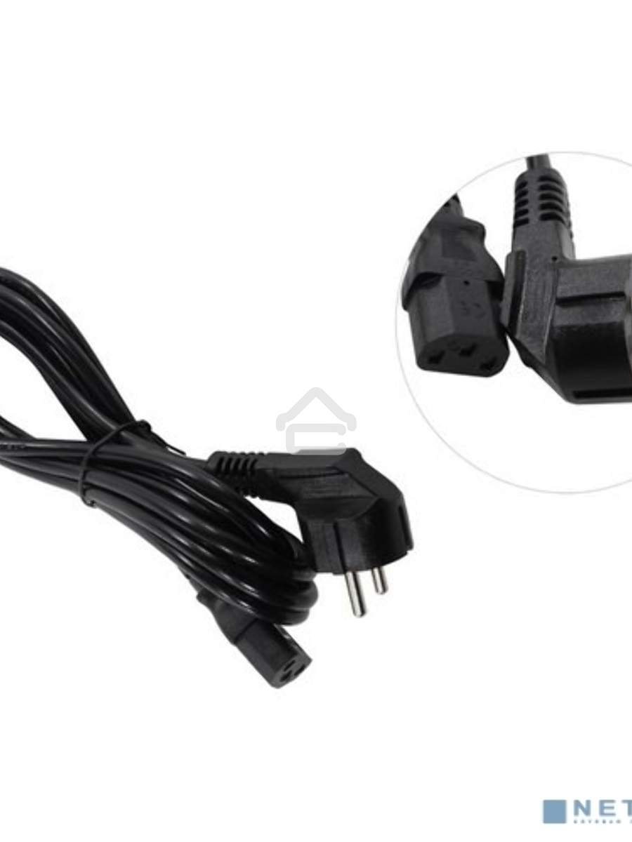 Кабель питания ExeGate Power PC-3P (Евровилка угловая Schuko->С13) VDE-250V-3*1.0-CU, 10A, 3м