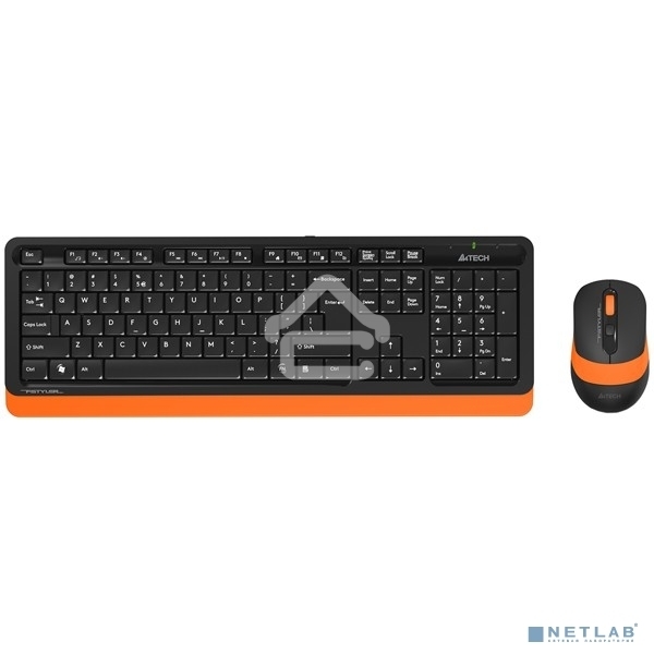 Клавиатура + мышь A4Tech Fstyler FG1010 клав:черный/оранжевый мышь:черный/оранжевый USB беспроводная Multimedia