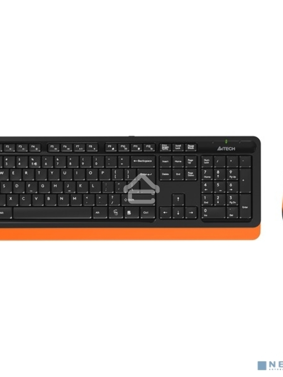 Клавиатура + мышь A4Tech Fstyler FG1010 клав:черный/оранжевый мышь:черный/оранжевый USB беспроводная Multimedia