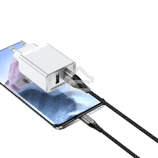 Сетевое зарядное устройство Vention на 2 порта USB (A+A) QC 3.0 белый