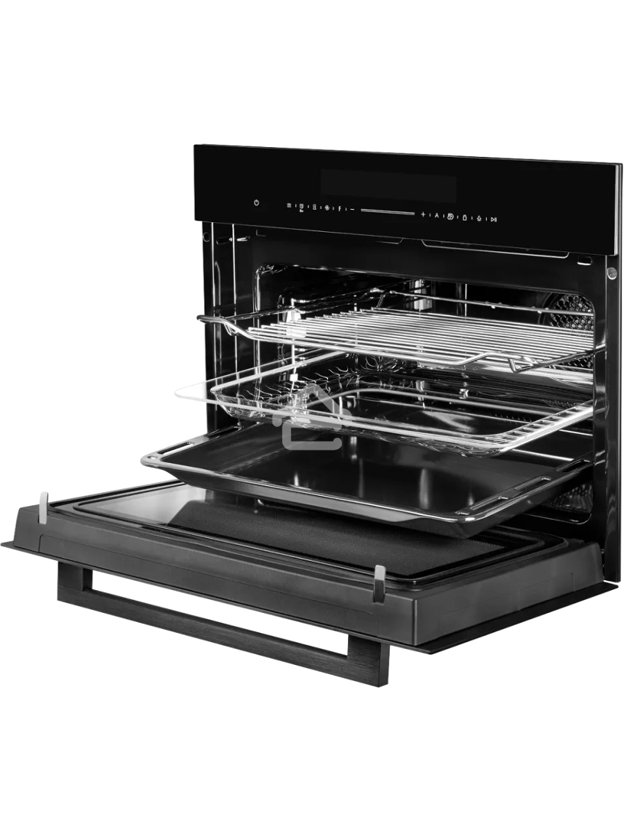 Встраиваемый духовой шкаф Kuppersberg KHT 616 Black компактный, ШхВхГ: 59.5х45.4х56.5 см, 50 л, А+, гидролизная очистка, черный цвет