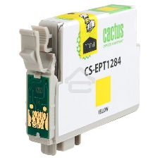 Картридж струйный Cactus CS-EPT1284 (T1284) желтый (7 мл) для Epson Stylus S22/S125/SX420/SX425/Office BX305