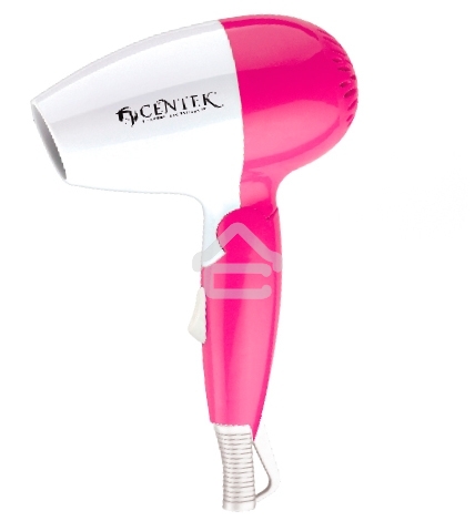 Фен Centek CT-2229 (бел/роз) 1200Вт, 2 скорости и температуры нагрева, складная ручка
