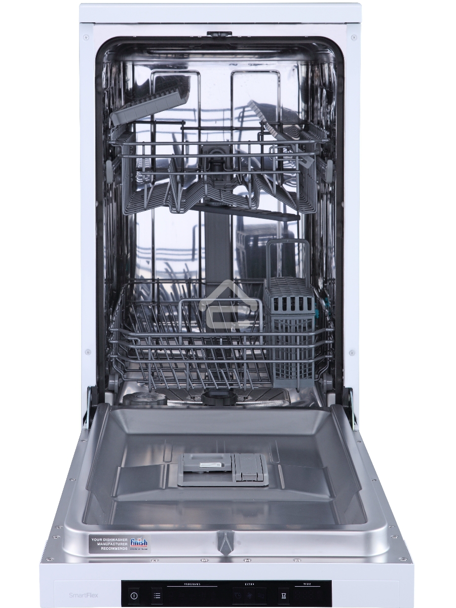 Посудомоечная машина, Gorenje GS531E10W, белая с черным, 44.8 см, 9 компл., 47 дБ, класс A++