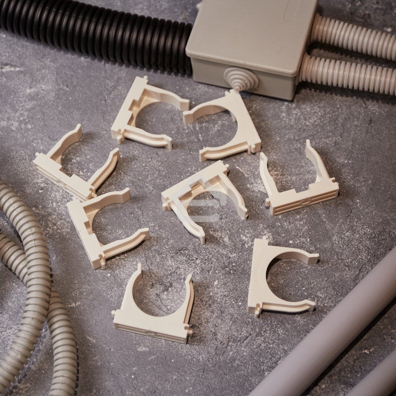 Крепеж-клипса для монтажного пистолета Ø 40 мм, белая (25 шт/уп) Rexant