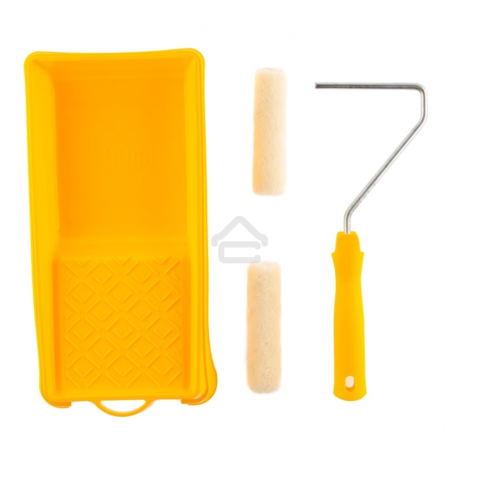 Малярный набор Сибртех для работ с лаками: кювета 150 мм х 290 мм и мини-валик 110 мм