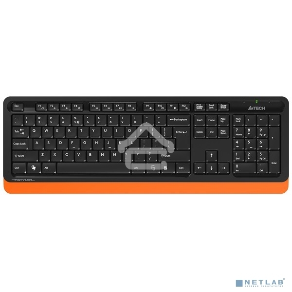 Клавиатура + мышь A4Tech Fstyler FG1010 клав:черный/оранжевый мышь:черный/оранжевый USB беспроводная Multimedia