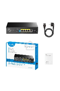 Коммутатор Cudy GS1005PTS1 (L2) 5x1Гбит/с 1SFP 4PoE+ 120W неуправляемый