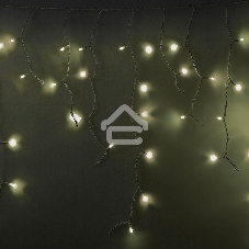 Гирлянда Neon-night Айсикл (бахрома) светодиодный, 5,6 х 0,9 м, с эффектом мерцания, БЕЛЫЙ провод 