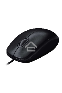 Мышь проводная Logitech M100/100R DARK/GREY (темно-серая/черная), 1000 dpi, USB, кнопки - 3