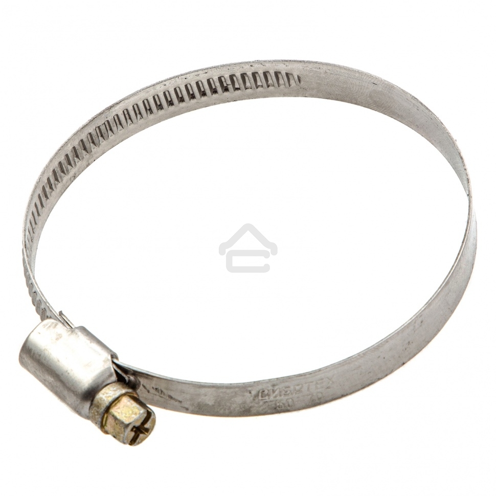 Хомуты Сибртех нержав. сталь, стандартное болтовое крепление 50-70 мм, ширина 9 мм, 50 шт.