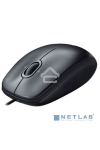 Мышь проводная Logitech M100/100R DARK/GREY (темно-серая/черная), 1000 dpi, USB, кнопки - 3
