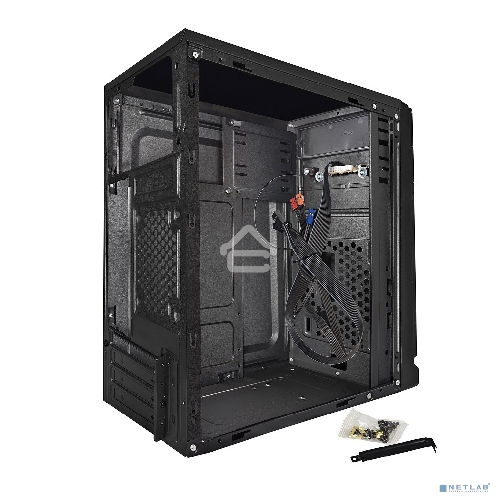 Компьютерный корпус Minitower ExeGate EX283056RUS BAA-106 Black, mATX, <без БП>, 2*USB, Audio