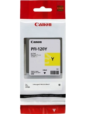 Картридж струйный Canon PFI-120 Y 2888C001 желтый (130мл) для Canon Canon imagePROGRAF TM-200/205