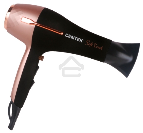 Фен Centek CT-2242 (РОЗОВОЕ ЗОЛОТО+черный) 2000Вт, 2 скорости, 3 режима, холодный обдув, Soft Touch
