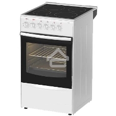 Плита электрическая Darina B 3607 W белый/черный, конфорок 4 шт, духовка 50 л, 50 см x 85 см x 56 см