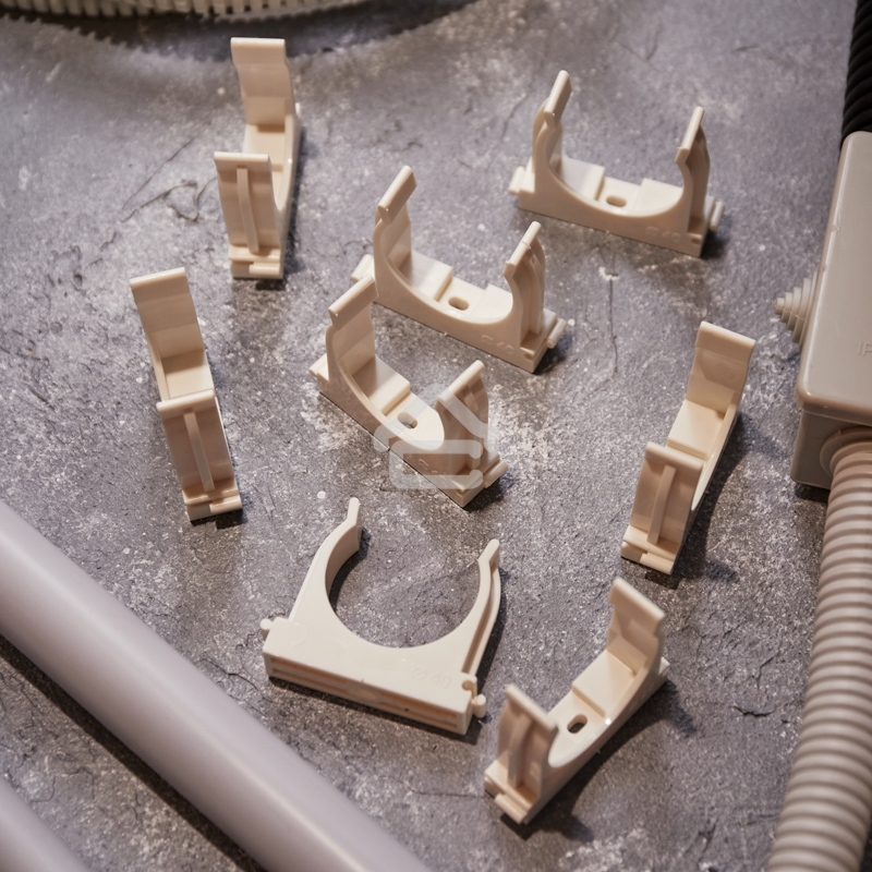 Крепеж-клипса для монтажного пистолета Ø 40 мм, белая (25 шт/уп) Rexant