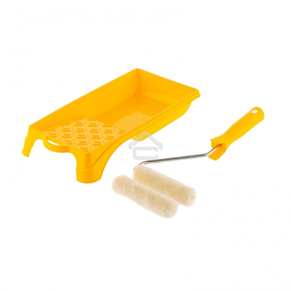 Малярный набор Сибртех для работ с лаками: кювета 150 мм х 290 мм и мини-валик 110 мм