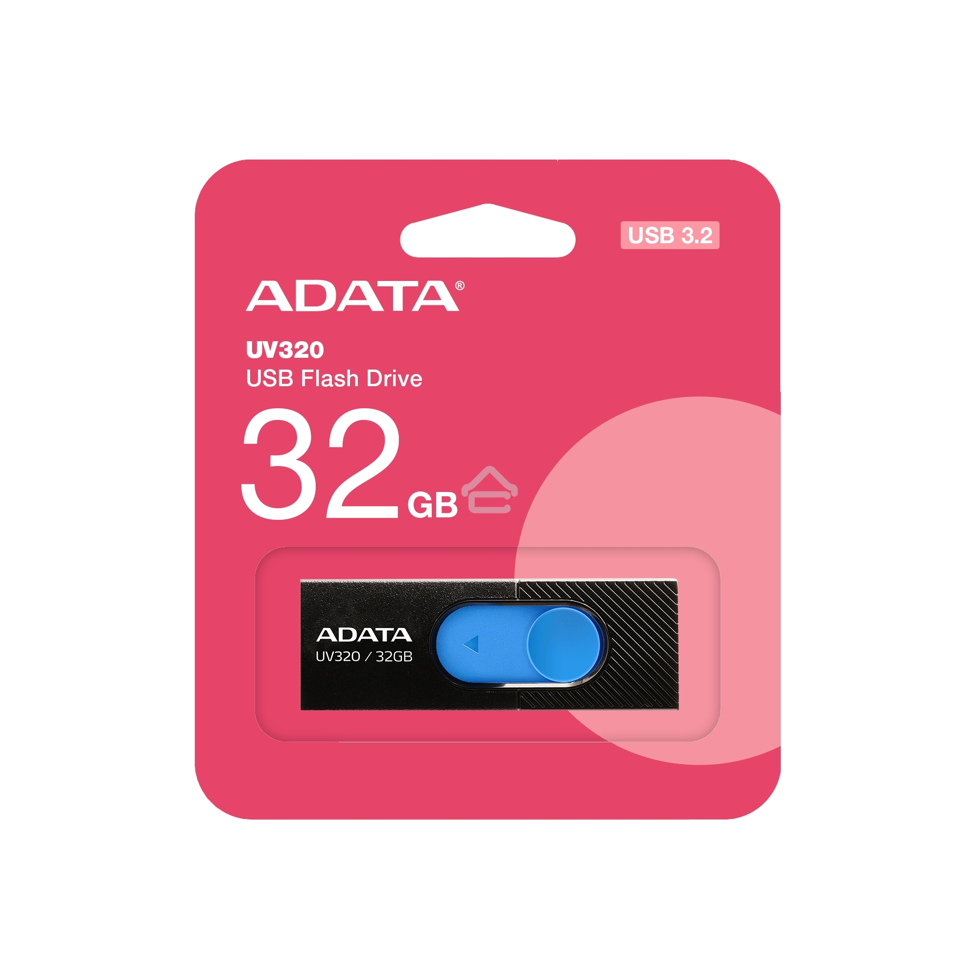 Флешка USB R/W ADATA 32GB AUV320-32G-RBKBL черный/голубой