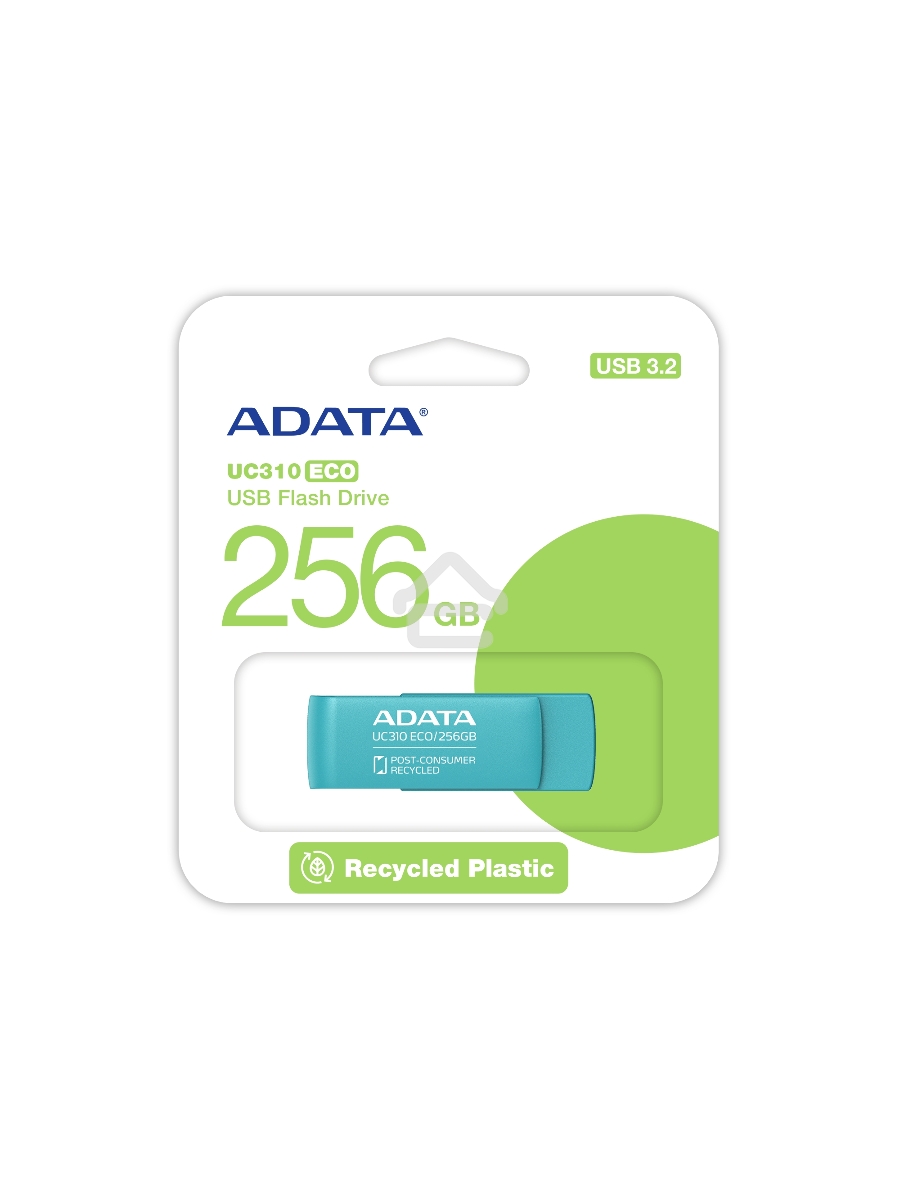 Флеш диск ADATA UC310E 256Gb USB 3.2 Gen1 зеленый UC310E-256G-RGN