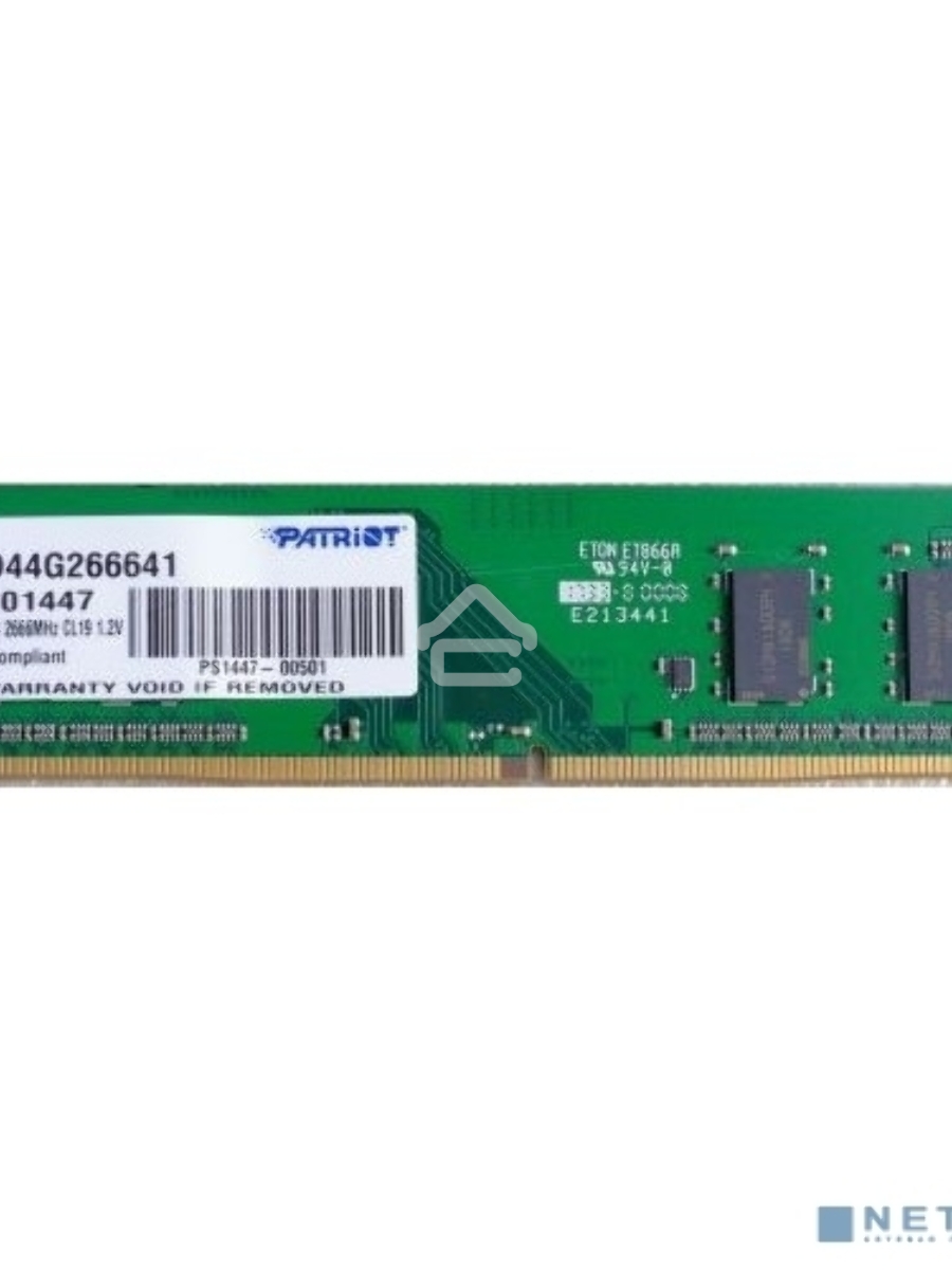 Оперативная память Patriot Signature, DDR4, 4GB (1x4 GB), 2666 MHz, CL19, DIMM