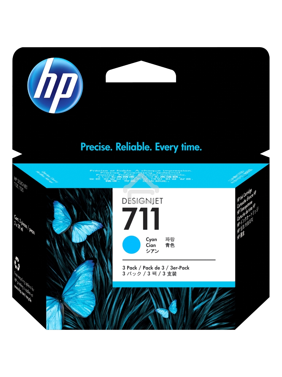 Картридж струйный HP №711 CZ134A голубой x3уп. для HP DJ T120/T520 (29мл)
