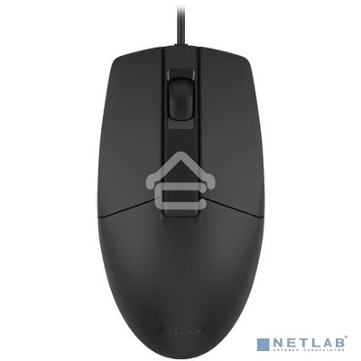 Мышь проводная A4Tech OP-335S черный, 1200 dpi, USB, кнопки - 3