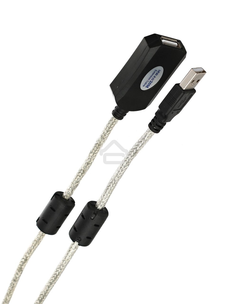 Кабель-адаптер VCOM VUS7049-25M USB2.0-repeater, удлинительный активный <Am-->Af> 25м