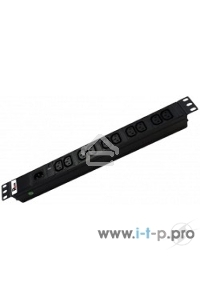 Аксессуар ЦМО Блок розеток Rem-10 без шнура с инд., 10 IEC 60320 C13, вход IEC 60320 C14, 10A, алюм., 19