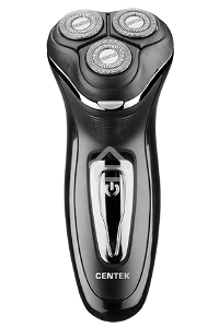 Бритва Centek CT-2166 (хром/черный) ротор, АККУМУЛЯТОР + РАБОТА ОТ СЕТИ,триммер     