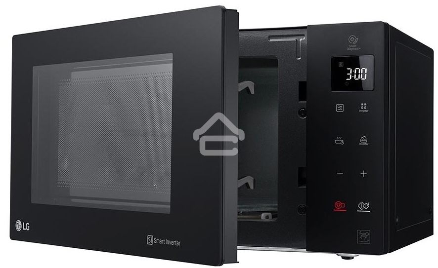 Микроволновая печь LG MW23R35GIB инвертор, черный, 23 л, 1000 Вт, переключатели - сенсор