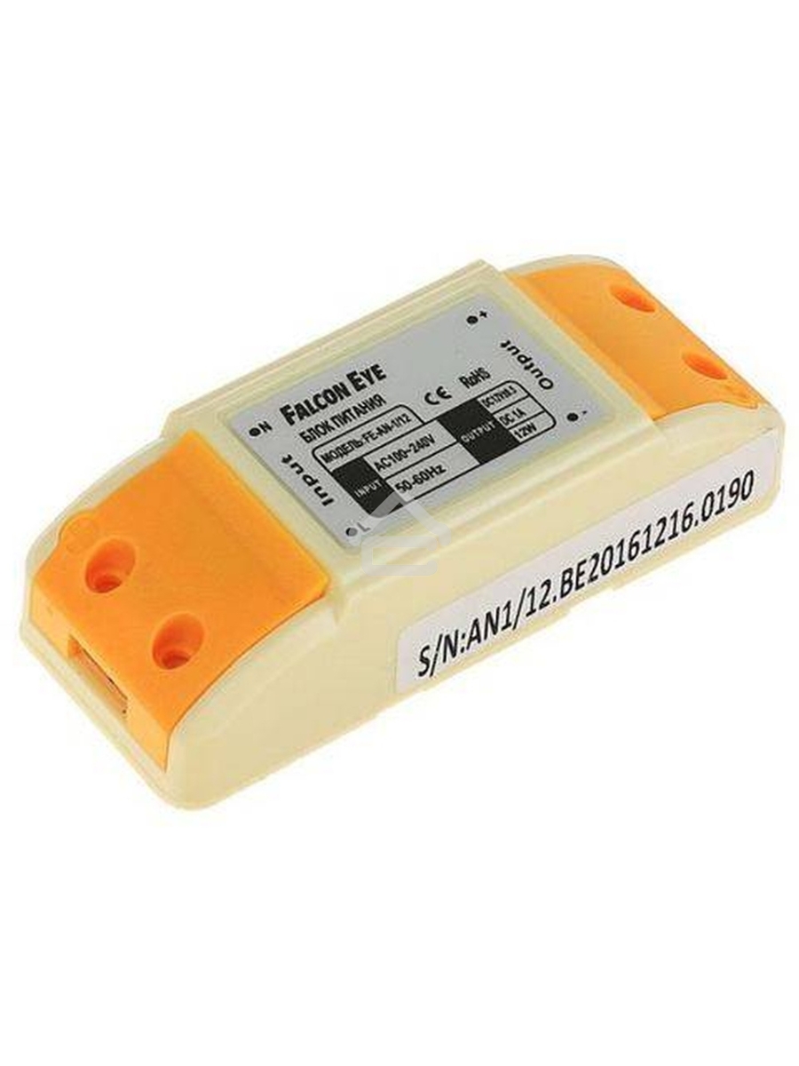 Блок питания Falcon Eye FE-AN-1/12 Входное напряжение 87-264V, Выходное 12V, Номинальный ток 1A