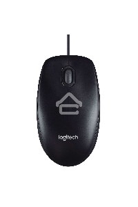 Мышь проводная Logitech M100/100R DARK/GREY (темно-серая/черная), 1000 dpi, USB, кнопки - 3
