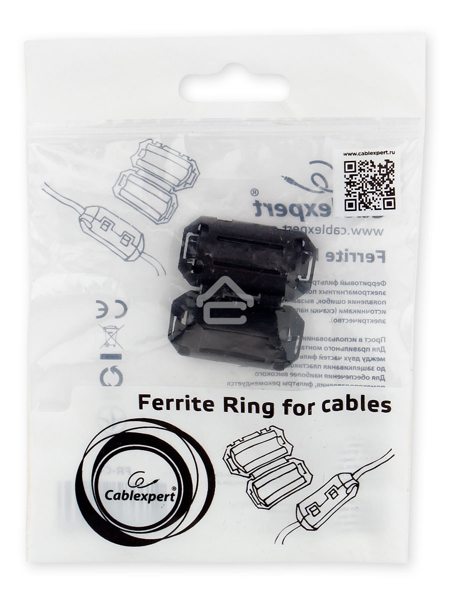 Ферритовое кольцо Cablexpert FR-C-7, пластиковая защелка, внутренний диаметр 7мм