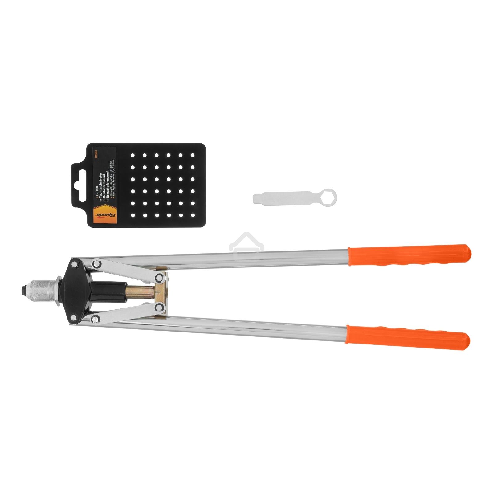 Заклепочник Sparta 450 мм, двуручный, усиленный, заклепки 3,2-4,0-4,8 мм