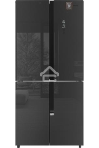 Холодильник Weissgauff WCD 450 INOX GLASS нержавеющая сталь трехкамерный side-by-side 286/141л морозилка снизу