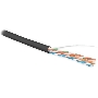 Кабель информационный Hyperline UUTP4R-C5E-S24-OUT-LSZH-BK-500 кат.5E UTP 4 пары 24AWG LSZH внешний 500м черный