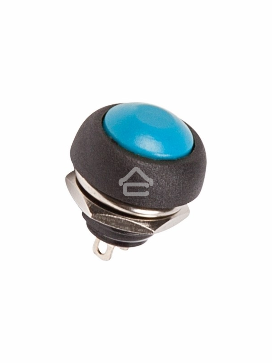 Выключатель-кнопка 250V 1А (2с) OFF-(ON) Б/Фикс синяя Micro Rexant