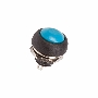 Выключатель-кнопка 250V 1А (2с) OFF-(ON) Б/Фикс синяя Micro Rexant