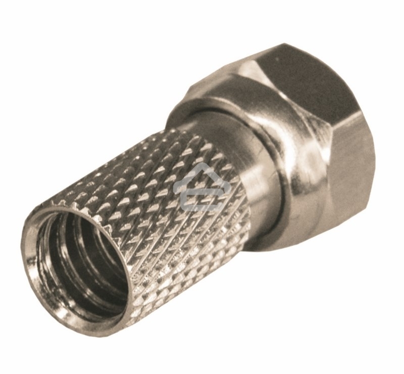 Разъем антенный на кабель Proconnect, штекер F для кабеля SAT (с резиновым уплотнителем), (5шт.) (пакет)