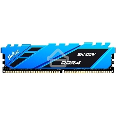 Оперативная память NETAC Shadow, DDR4, 16GB (1x16GB), 3200MHz, CL16, DIMM, с радиаторами, синий