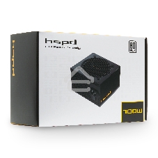 Блок питания HSPD, 700W 80 PLUS White (ATX, 2.52, Non-modular, 1x24(20+4)pin 500мм, 1xCPU 8(4+4)pin 550мм, 1xPCIe*2 8(6+2)pin 500+150мм, 2xSATA*3 400+150+150мм, 1xMOLEX4pin*3 400+150+150мм, Active, 120x120мм, 150x140x86мм, APFC, OVP, UVP, SCP, OPP, NLO, S
